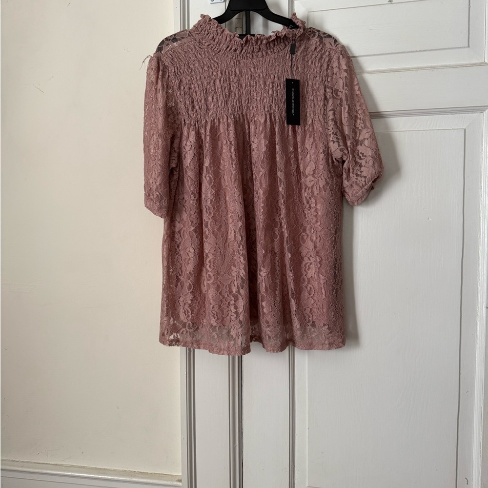 Rose Lace Top
New With Tags 
Size M